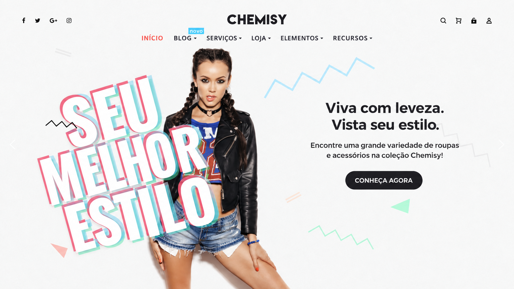 Demonstração do tema Chemisy