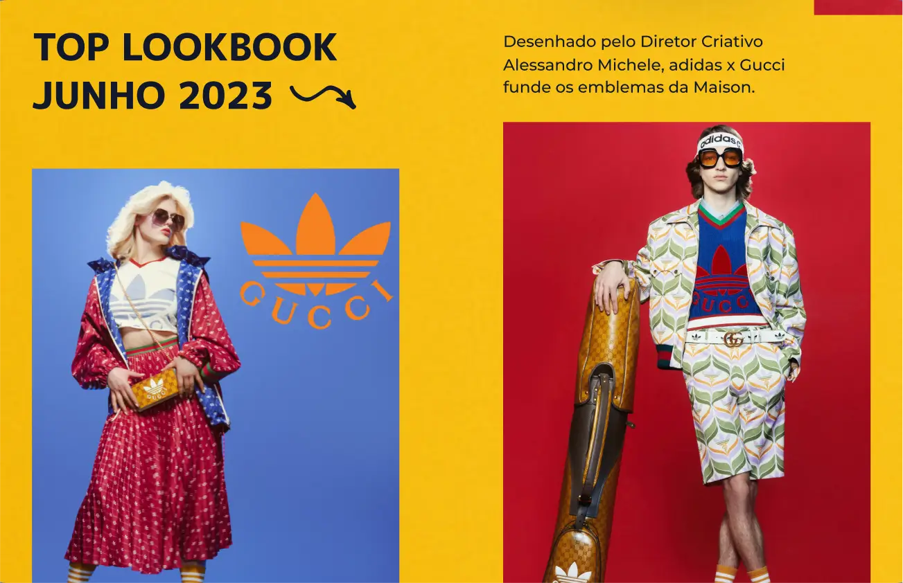 Exemplo de layout editorial colorido apresentado no site Webstore